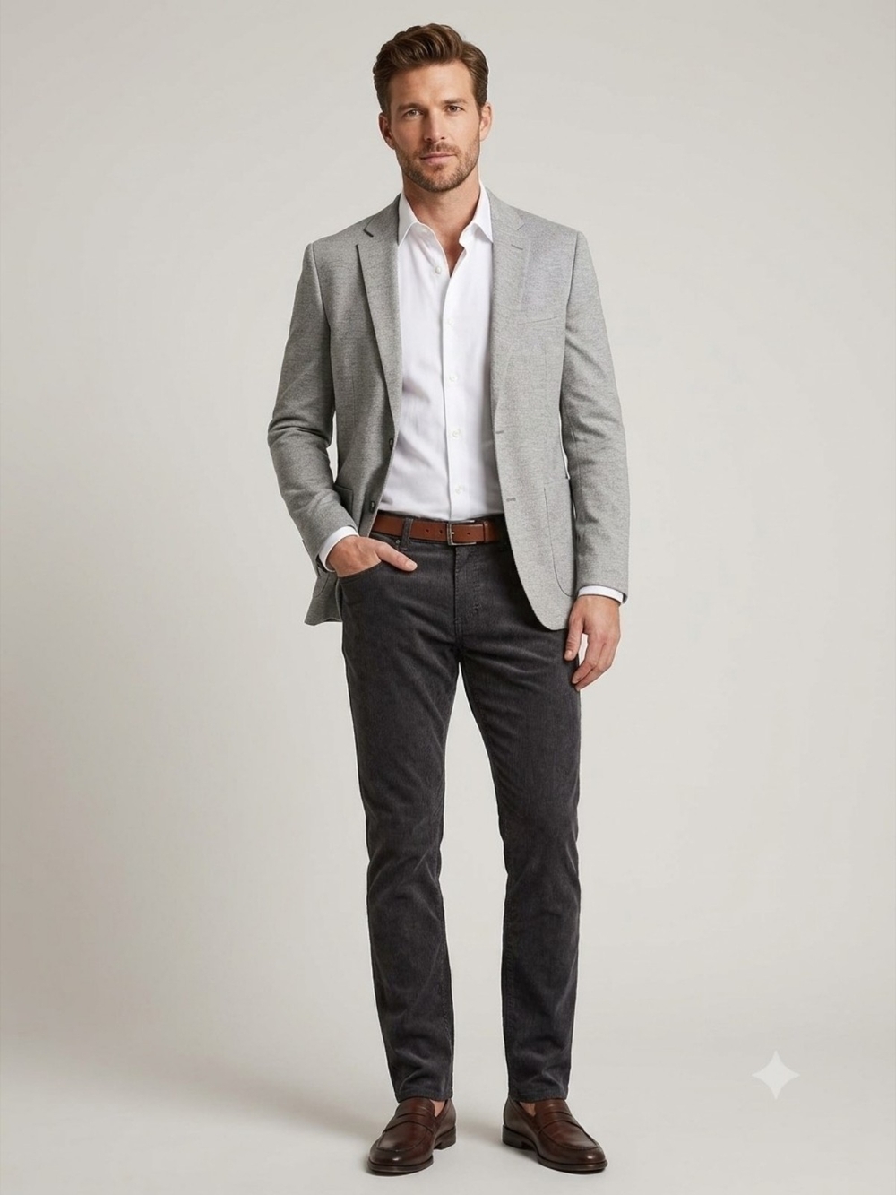 Projek Raw Textured Slim Fit Pants Heather Charcoal Grey Size 36